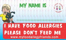 I wear my allergy sticker