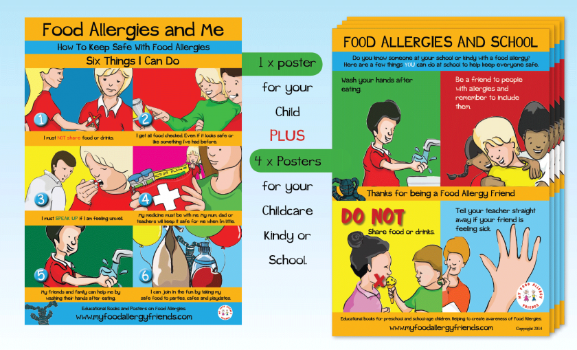 A3 EpiPen Poster with Thai & Rabbie - Pack - My Food Allergy Friends