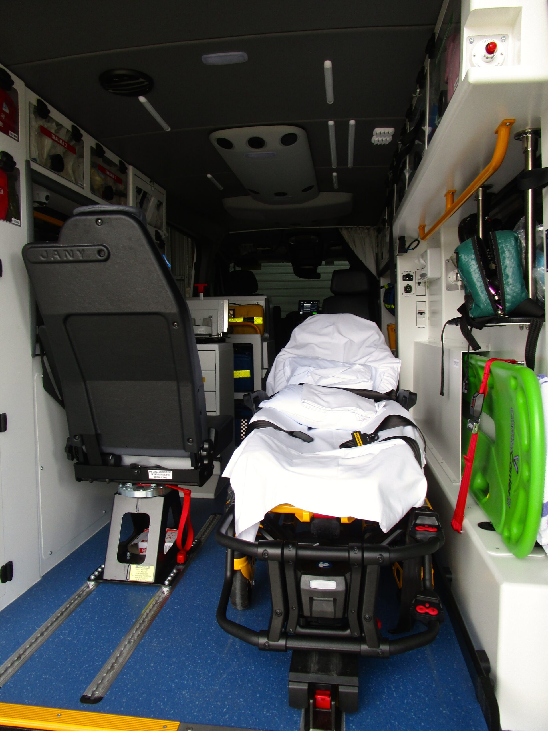 Inside the ambulance